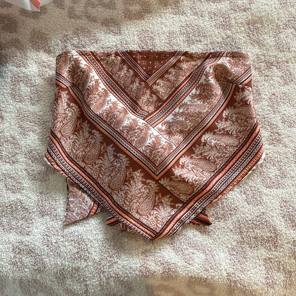 Satin scarf top